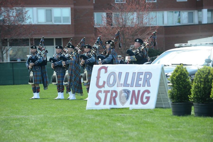 Hundreds of police departments from around the country and the world attended the memorial service.