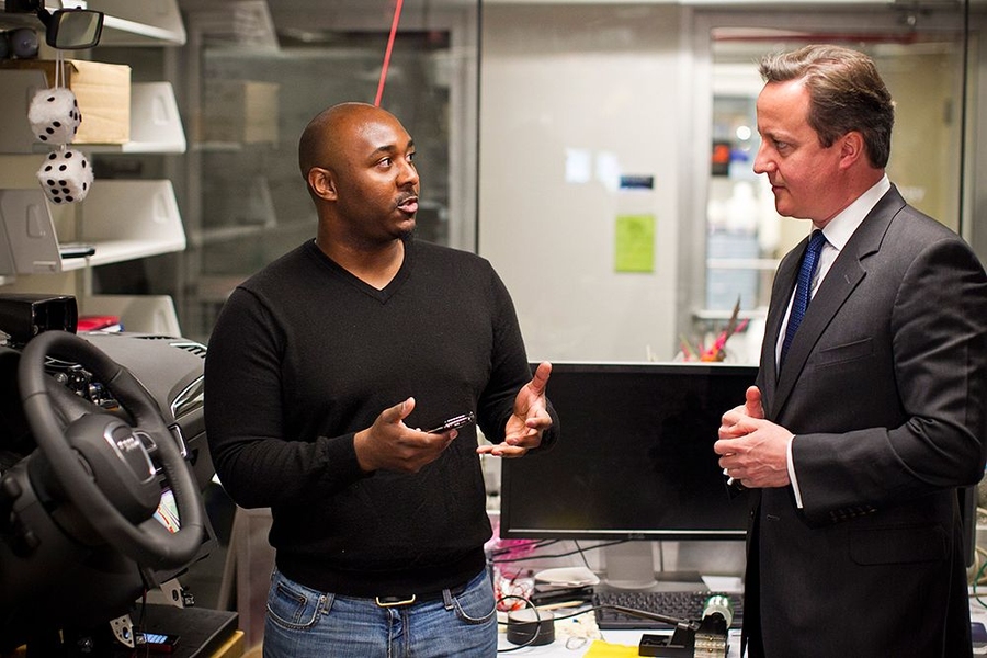 Doctoral student Kenton Williams explains his work on robotic driving systems.