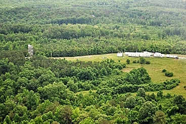 MIT researchers are participating in a large study of the atmosphere in the southeastern United States. They have set up their equipment in one of the trailers at this field site in the Talladega National Forest in Alabama.