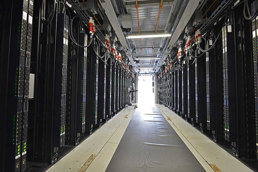 Interior of the supercomputing EcoPOD