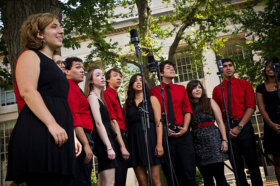 The MIT Chorallaries sang MIT&#39;s anthem at the ceremony.