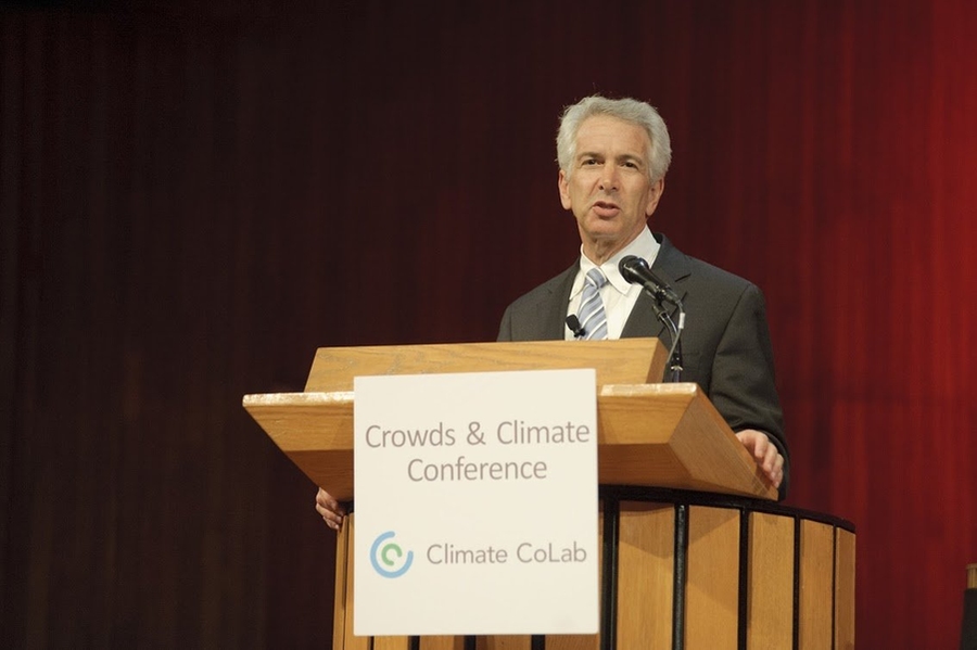 Environmental Defense Fund President Fred Krupp addressed attendees.