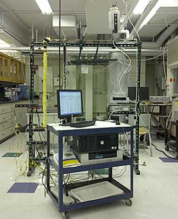 The MIT team's experimental setup is pictured above.