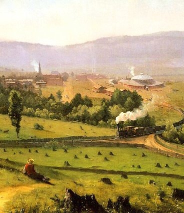 Detail, 'The Lackawanna Valley,' by George Inness, 1855