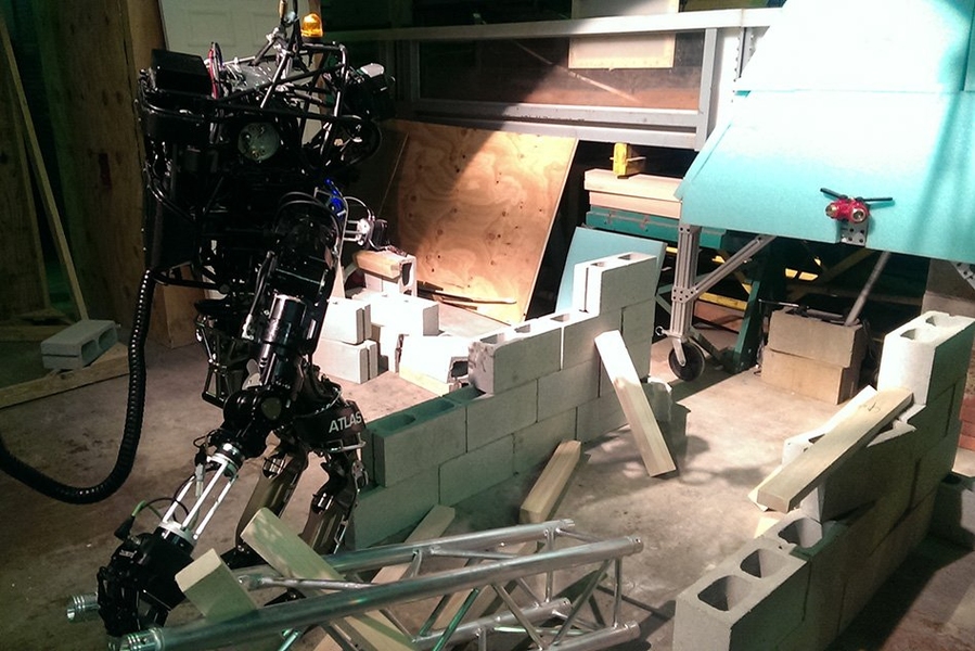 The MIT DARPA Robotics Challenge Team puts their robot through a series of tasks in preparation for the upcoming competition.