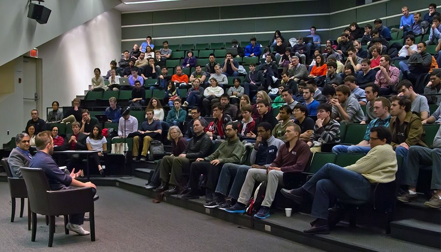 As one of the final speakers for Start6, Dropbox co-founder Drew Houston '05 talked with Start6 creator and EECS department head Anantha Chandrakasan, giving Start6 participants the startup advice: "Just do it."