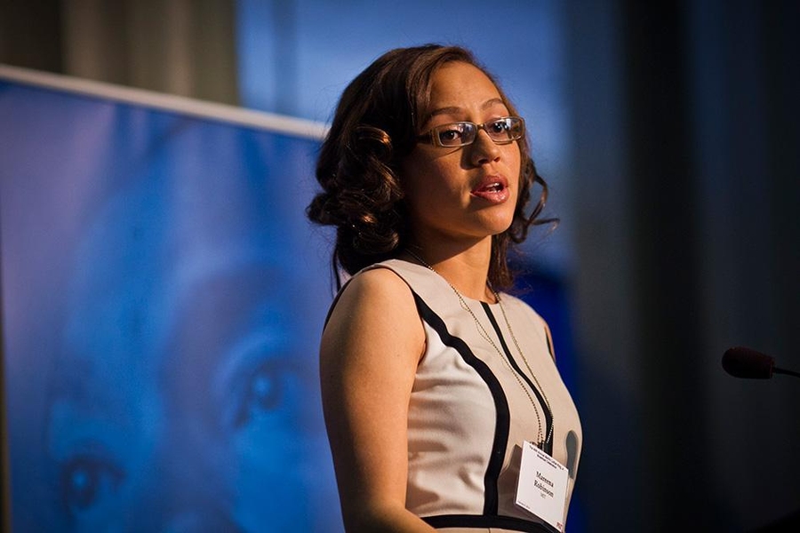 Doctoral student Mareena Robinson, from the department of nuclear science and engineering, also spoke at this year's breakfast.