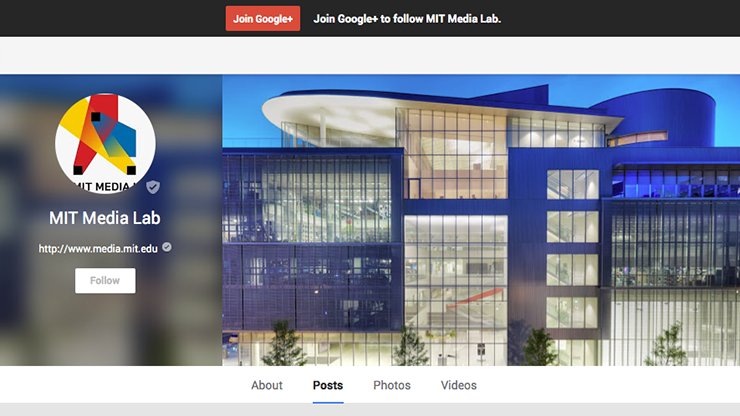 Screenshot of MIT Media Lab website