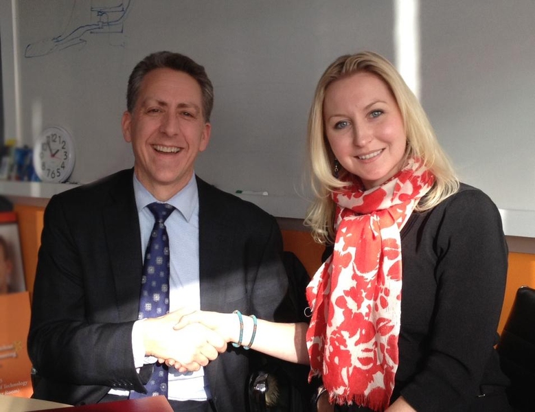 Professor Anne White with Dean Ian Waitz of the School of Engineering.