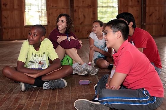 Dincer, or Nala, the nickname she goes by at camp, spends an afternoon with the campers and counselors of Team Mario at Camp Kesem last summer.
