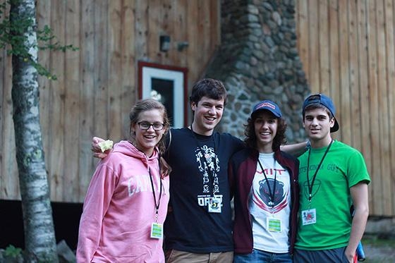 Dincer (Nala) with counselors Poppy, Java and Sonic at Camp Kesem last summer.