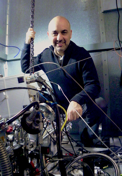 Physics professor Raymond C. Ashoori in the lab at MIT with a dilution refrigerator used to study electrical charges and conductivity of materials, such as semiconductors, at very low temperatures. Studies are conducted at .1 millidegrees (-273.05), a fraction above absolute zero (-273.15 Celsius).