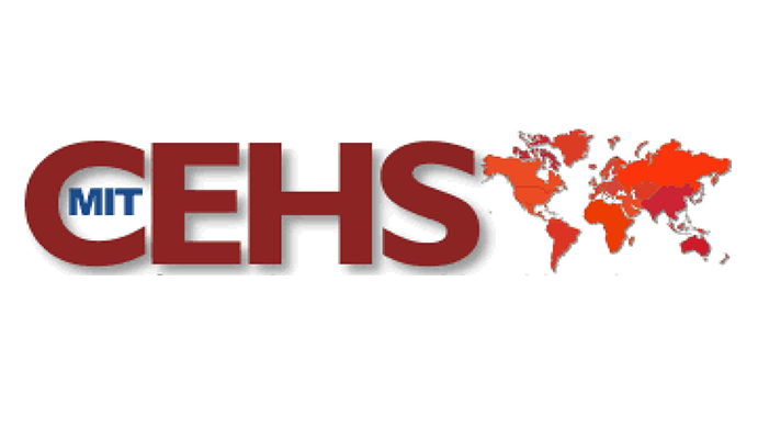 MIT Center for Environmental Health Services logo with rendering of the seven continents on right
