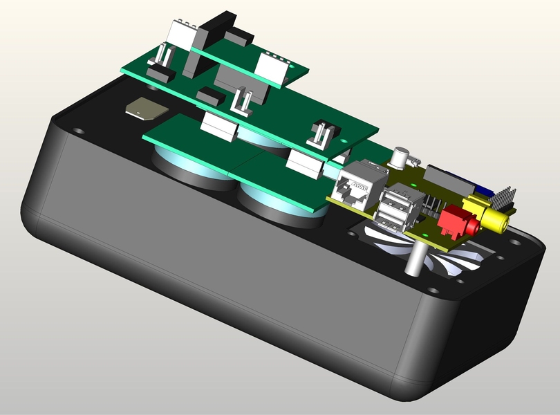 Graphic showing a CLAIRITY node without the 3-D printed casing.
