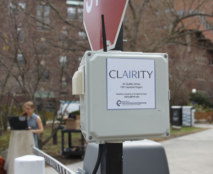 A CLAIRITY node deployed at the Kresge parking lot. 
