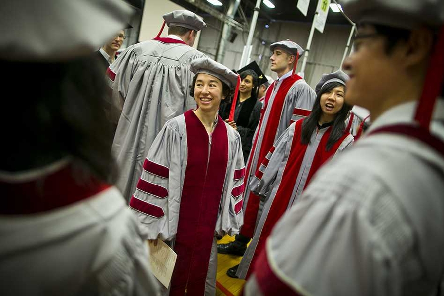 This academic year, MIT has awarded 594 doctoral degrees, including those conferred earlier in the year, in September and February.