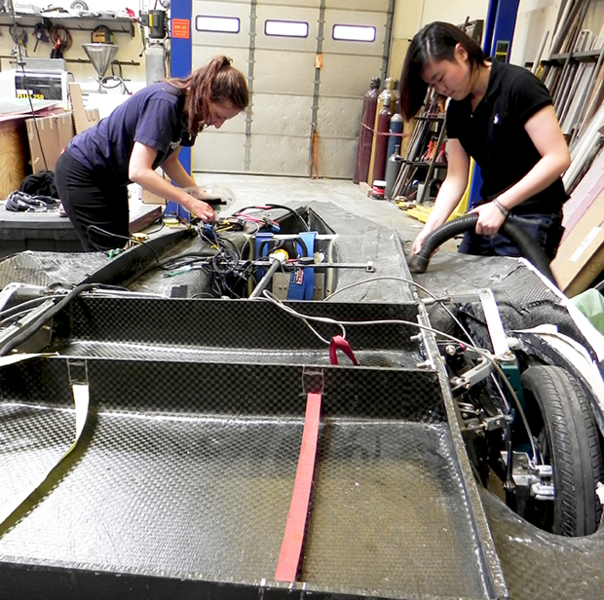 Abramson and Chao work on the carbon-composite solar