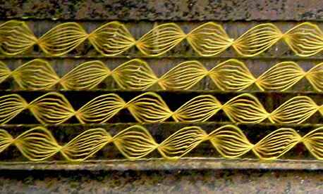 Close up of Glass Cane in the MIT Glass Lab.
