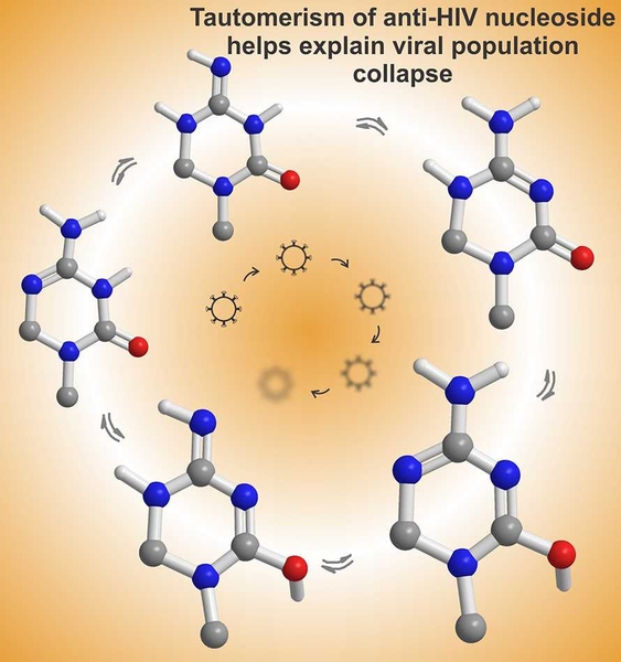 The new study revealed that a potential HIV drug called KP1212 can shift between five slightly different shapes (pictured).