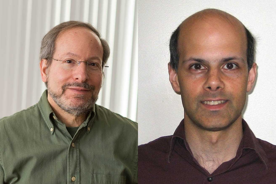 Rick Danheiser (left) and Bjorn Poonen