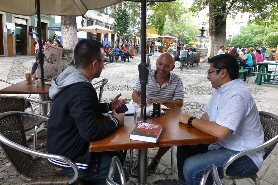 John Arroyo conducts an interview about the hybrid spatial effects of Mexican immigration and repatriation in Guanajuato, Mexico.
