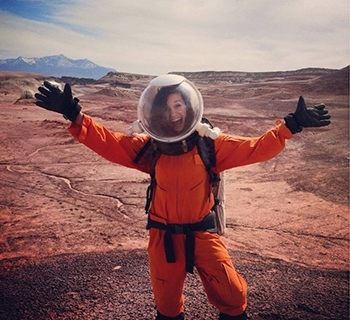 Calandrelli at the Mars Desert Research Station.