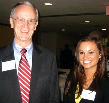 Calandrelli with former MIT President Charles Vest in 2010