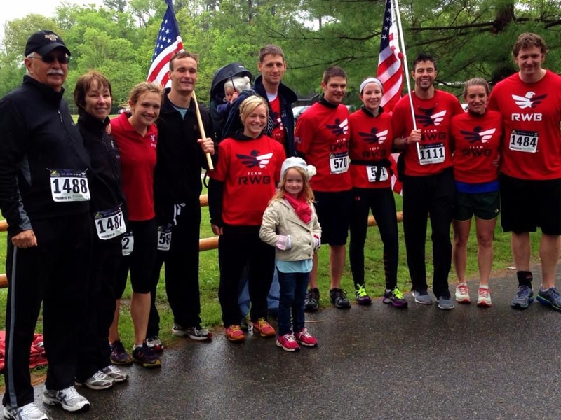 Jillian (center) with her family and Team Red, White and Blue. Wisniewski participates in an annual race to raise funds for the organization whose mission is to reintegrate vets into society trough physical activity.