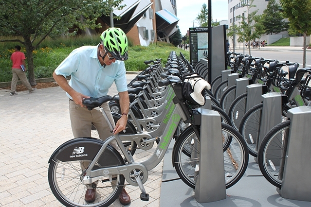 MIT employees and students can buy subsidized Hubway bike share memberships and ride at a discounted hourly rate.