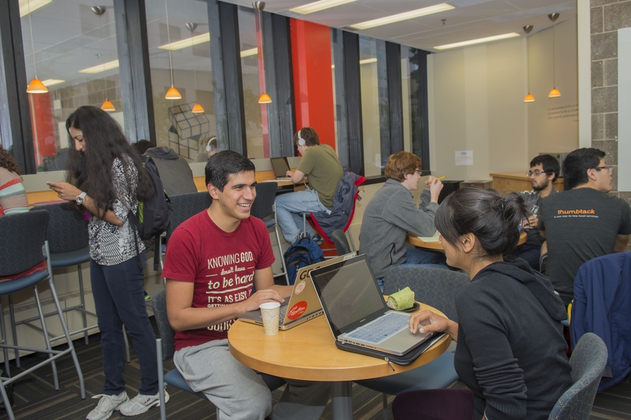 Within its first few hours, the lounge had become a place for study and interaction.