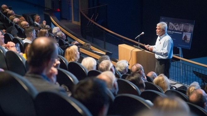 Peter Molnar delivers the 2014 John Carlson lecture.