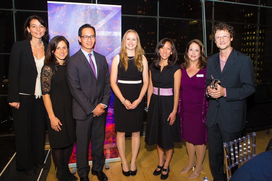 Kay Tye of the Picower Institute (third from right) has been awarded a 2014 New York Stem Cell Foundation grant. Joining her are (left to right): NYSCF – Robertson Stem Cell Investigators Valentina Greco of Yale University and Jennifer E. Phillips-Cremins of the University of Pennsylvania; new NYSCF – Robertson Neuroscience Investigators Edward Chang of the University of California at San Fran...