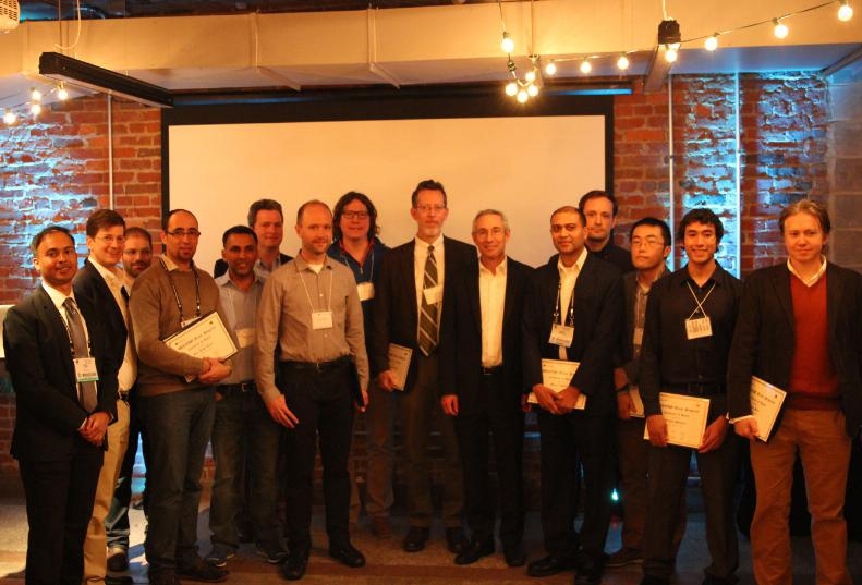 Winners of the 2014 Inscopix DECODE Awards. MIT awardee Mark Bear is represented by colleague Jeffrey Gavornik (far right) of the Bear Lab at MIT.