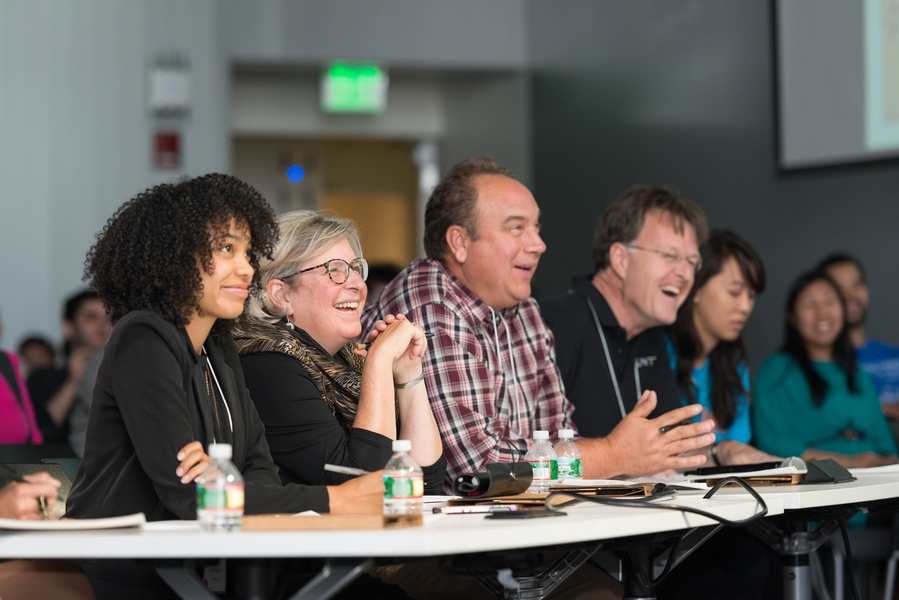 The panel of judges at Hacking Arts 2014