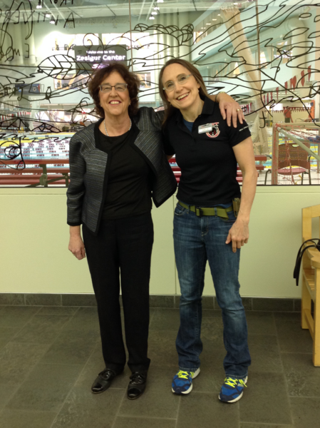 Lita Nelsen (left) and MIT private swim instructor Betty Lou McClanahan
