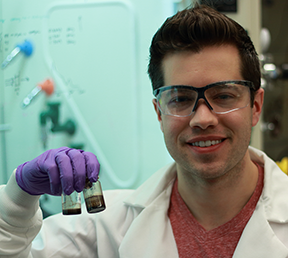 Graduate student Mark Weidman and colleagues have demonstrated how to synthesize lead-sulfide nanocrystals of uniform size. 