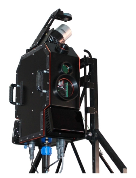 Essess' thermal-imaging rig, mounted on a car's roof, includes long-wave infrared radiometric cameras, near-infrared cameras, and a LiDAR system to capture 3-D images. An onboard control system has software to track the route and manage the cameras.