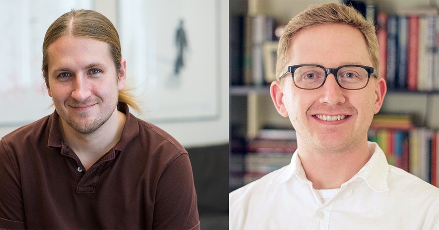 Professors Jeremiah Johnson (left) and Jeffrey Van Humbeck