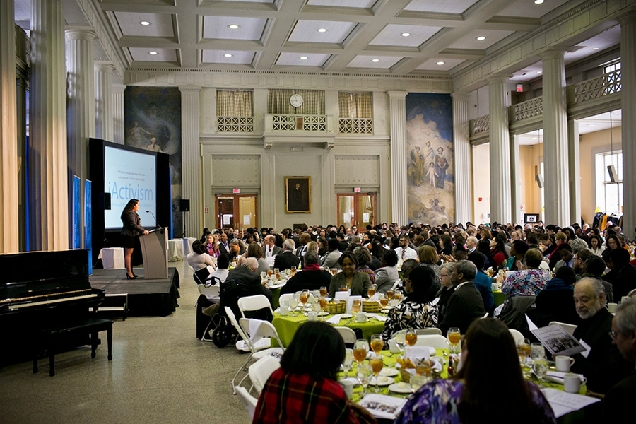 MIT’s Morss Hall was packed for the annual observance of the memory of Dr. Martin Luther King Jr.