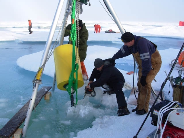 Researchers recover an ITP from the Arctic Ocean.