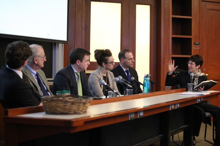 The speakers answered questions from the audience, who then broke into small teams for a brainstorming session on how to reduce MIT's carbon footprint.