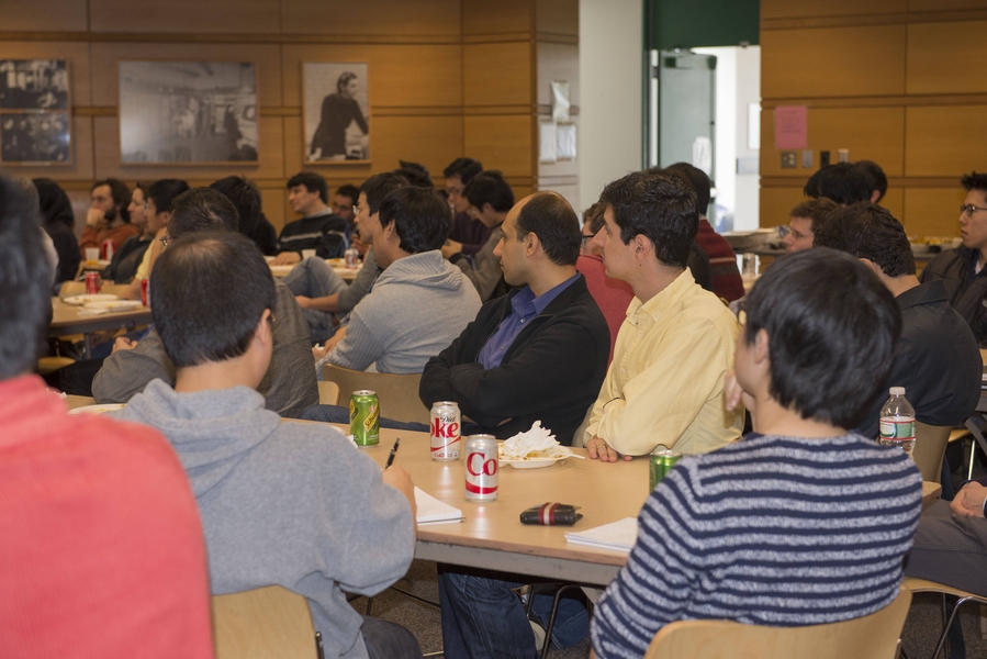 Over 100 of the roughly 240 postdocs in EECS came to the informal lunch and networking session for Postdoc6 in late fall 2014.
