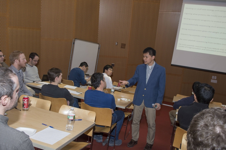 Senior Lecturer in EECS Tony Eng talks with EECS postdocs about communications in February.