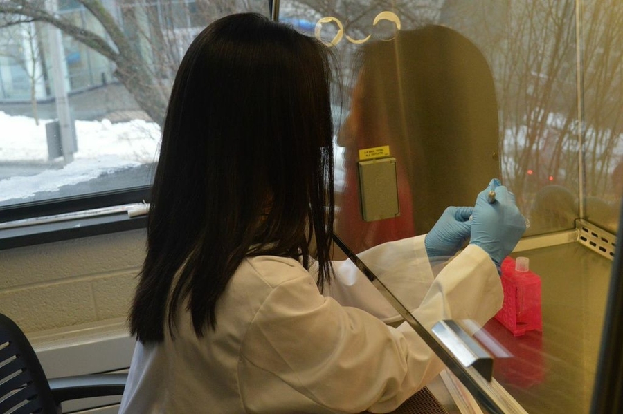 Freshman Jae Hyun Kim participates in hands-on research as past of her Mini-UROP.