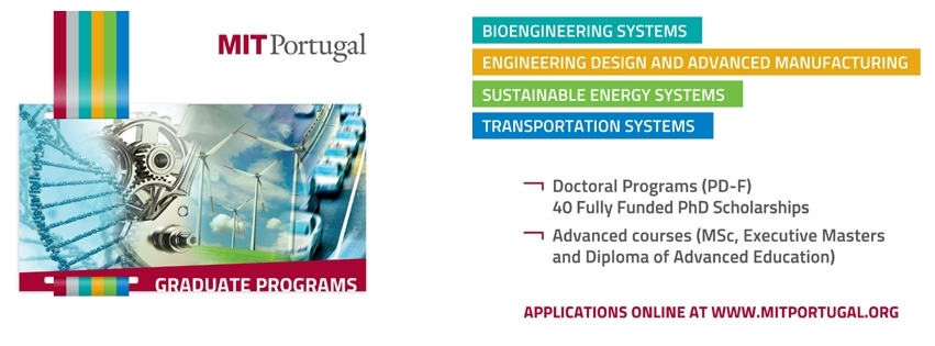 MIT Portugal is now accepting applications for its doctoral programs and advanced courses in the 2015-2016 academic year. 
