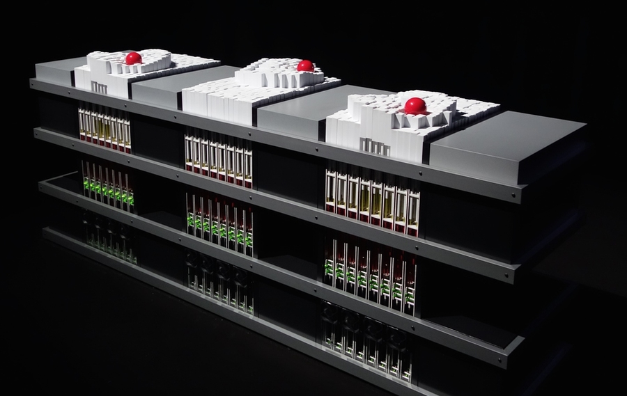 TRANSFORM is comprised of three dynamic shape displays that move more than 1,000 pins up and down in real-time, transforming the tabletop into a dynamic tangible display.