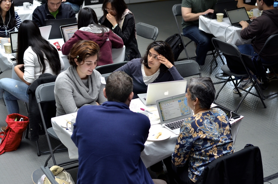 Clean Earth Hackathon teams at work