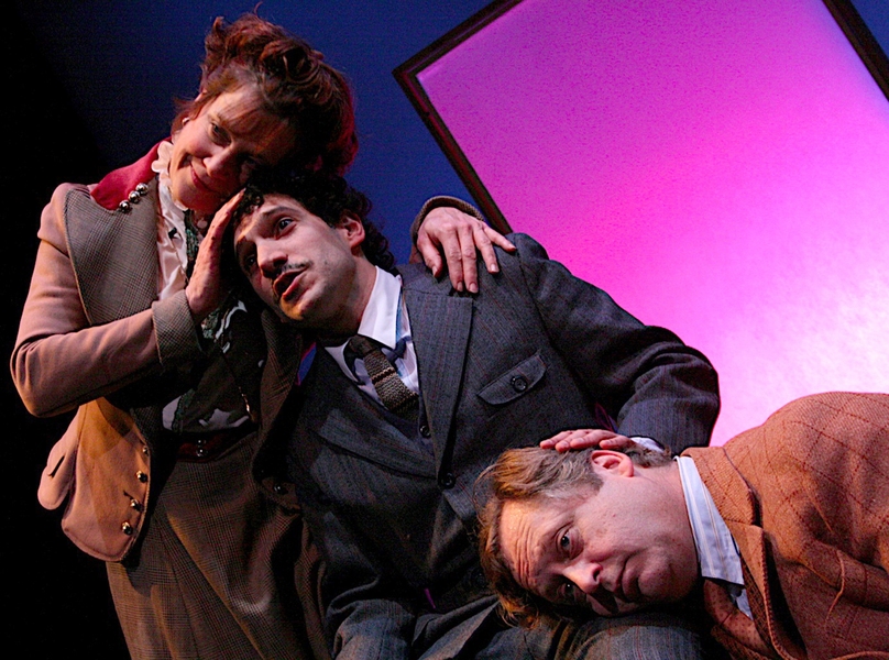 Debra Wise, Robert Najarian, and Steven Barkhimer act in the 2007 CC@MIT production of Alan Lightman’s "Einstein’s Dreams."