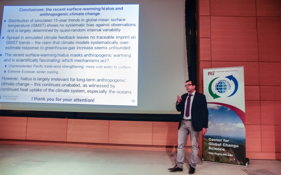Jochem Marotzke of the Max Planck Institute for Meteorology speaks at MIT on Wed., April 15. 