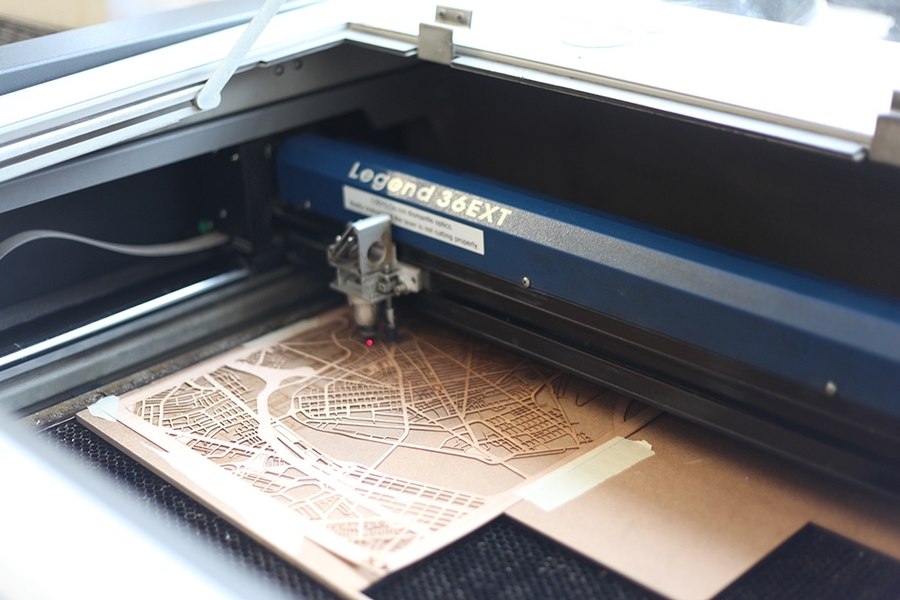 Daniel's map designs have focused thus far on areas of Cambridge, Massachusetts.
